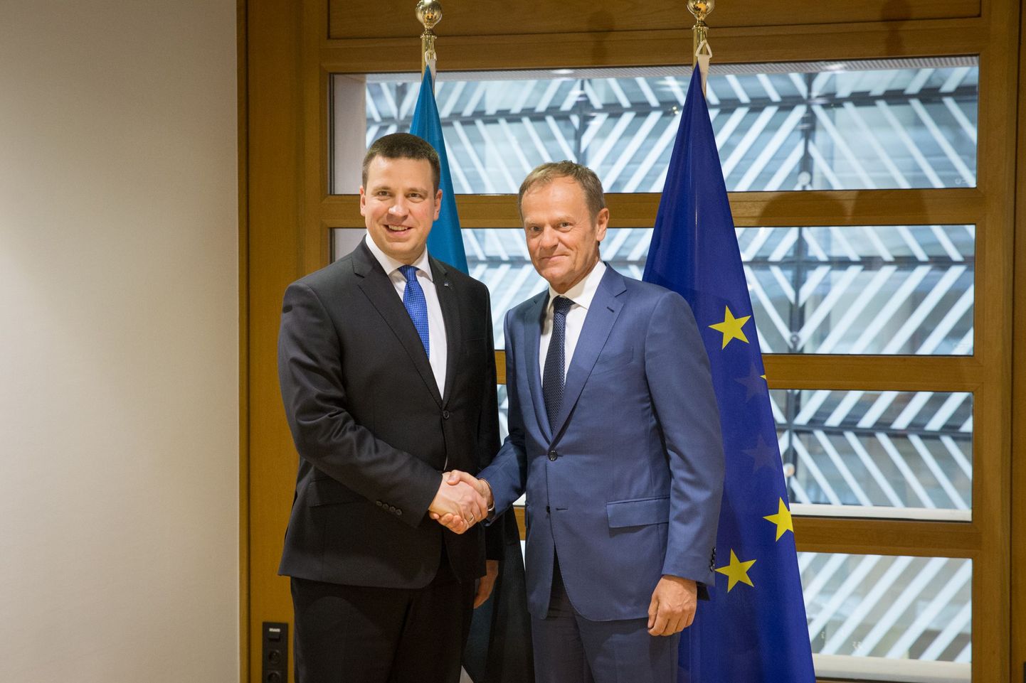 Peaminister Jüri Ratas kohtus Brüsselis Euroopa Ülemkogu eesistuja Donald Tuskiga.