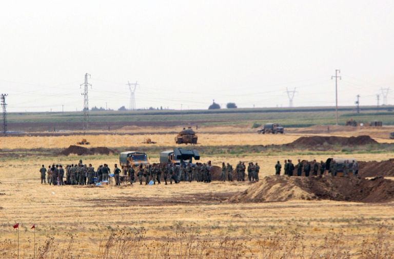 Türgi sõdurid õppustel Iraagi piiri ääres Sirnakis. /Xinhua/Sipa USA/Scanpix.
