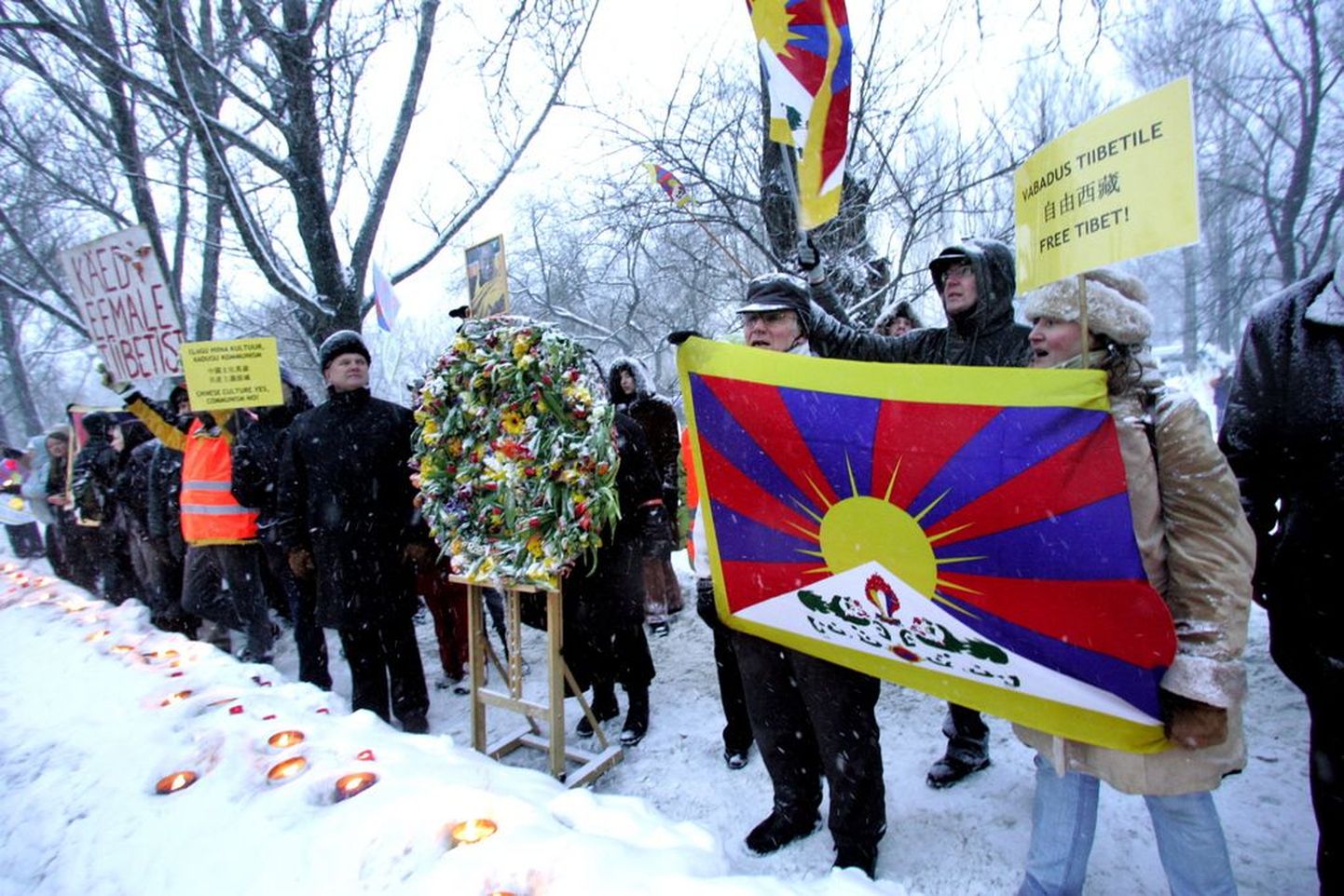 Tiibetile avaldati toetust ka märtsi lõpus Tallinnas..