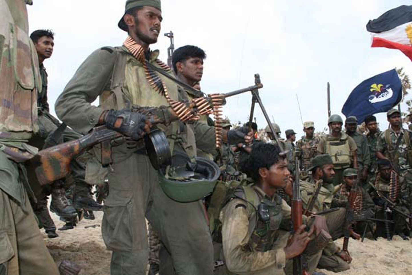 Sri Lanka sõjaväelased 2009. aastal pärast tamilite alistamist.