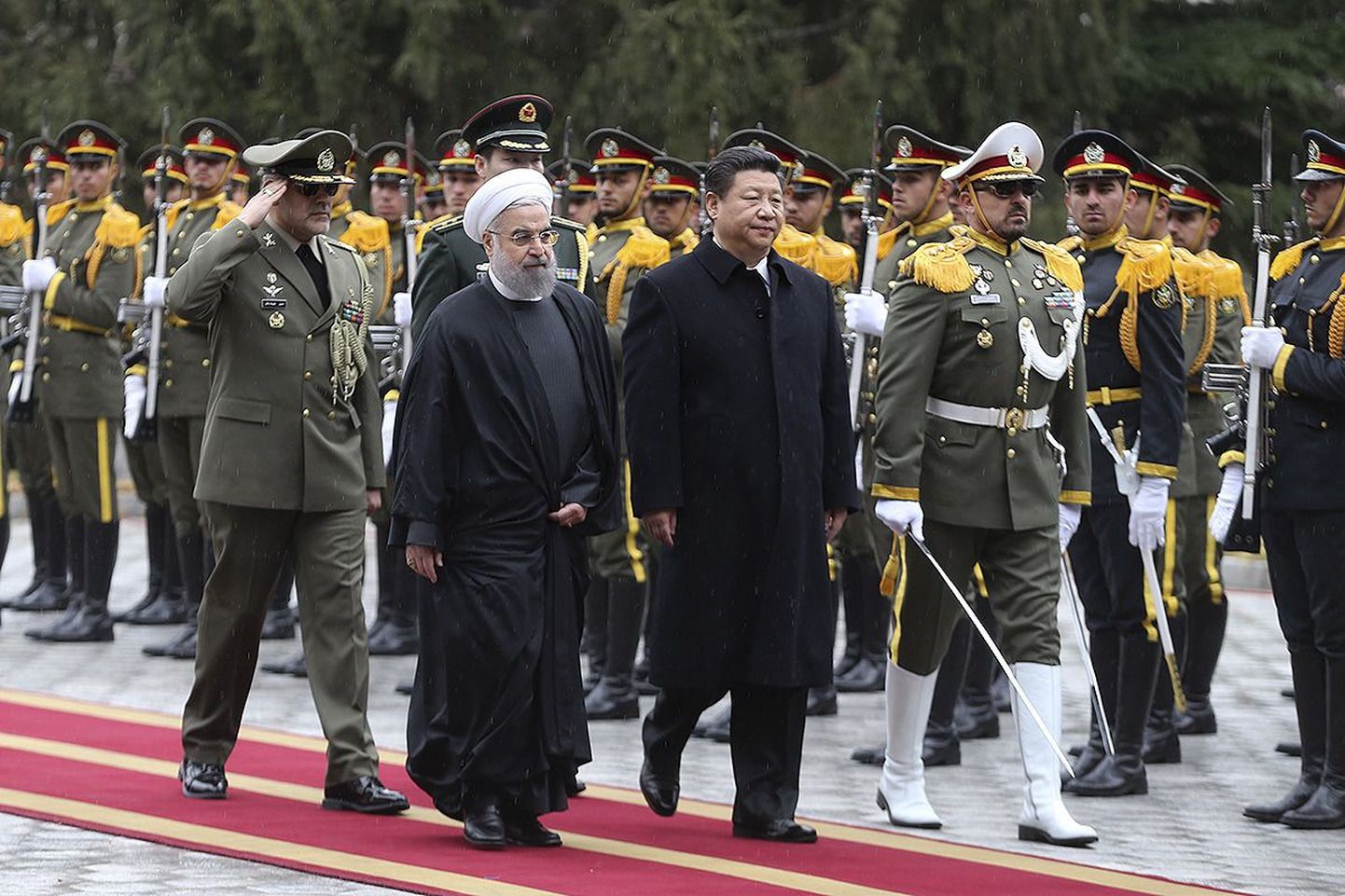 Iraani president Hassan Rouhani ja Hiina president Xi Jinping tänavu jaanuaris Teheranis.