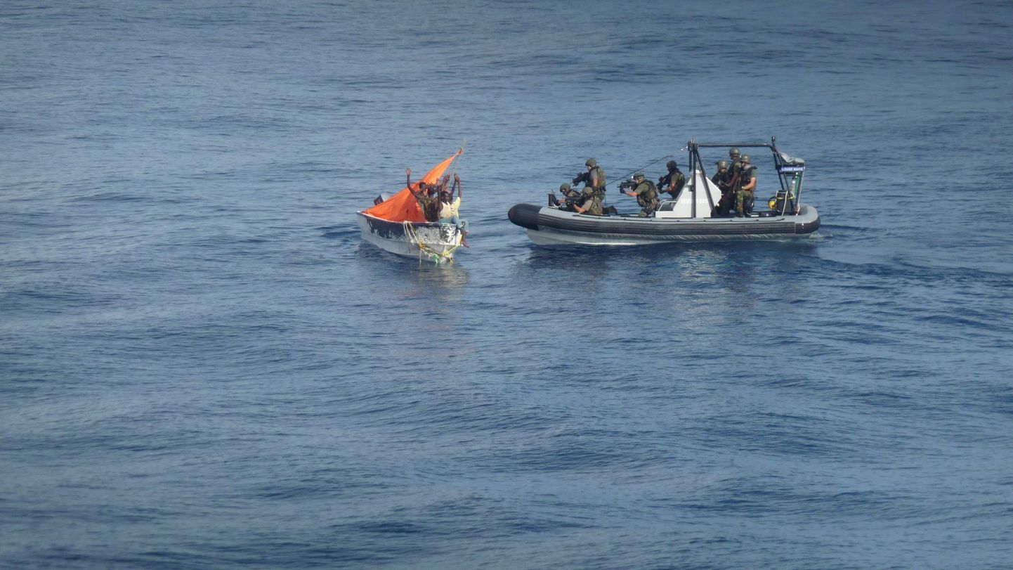 Nädalavahetusel Belgia mereväelaste poolt tabatud somaalia piraadid.
