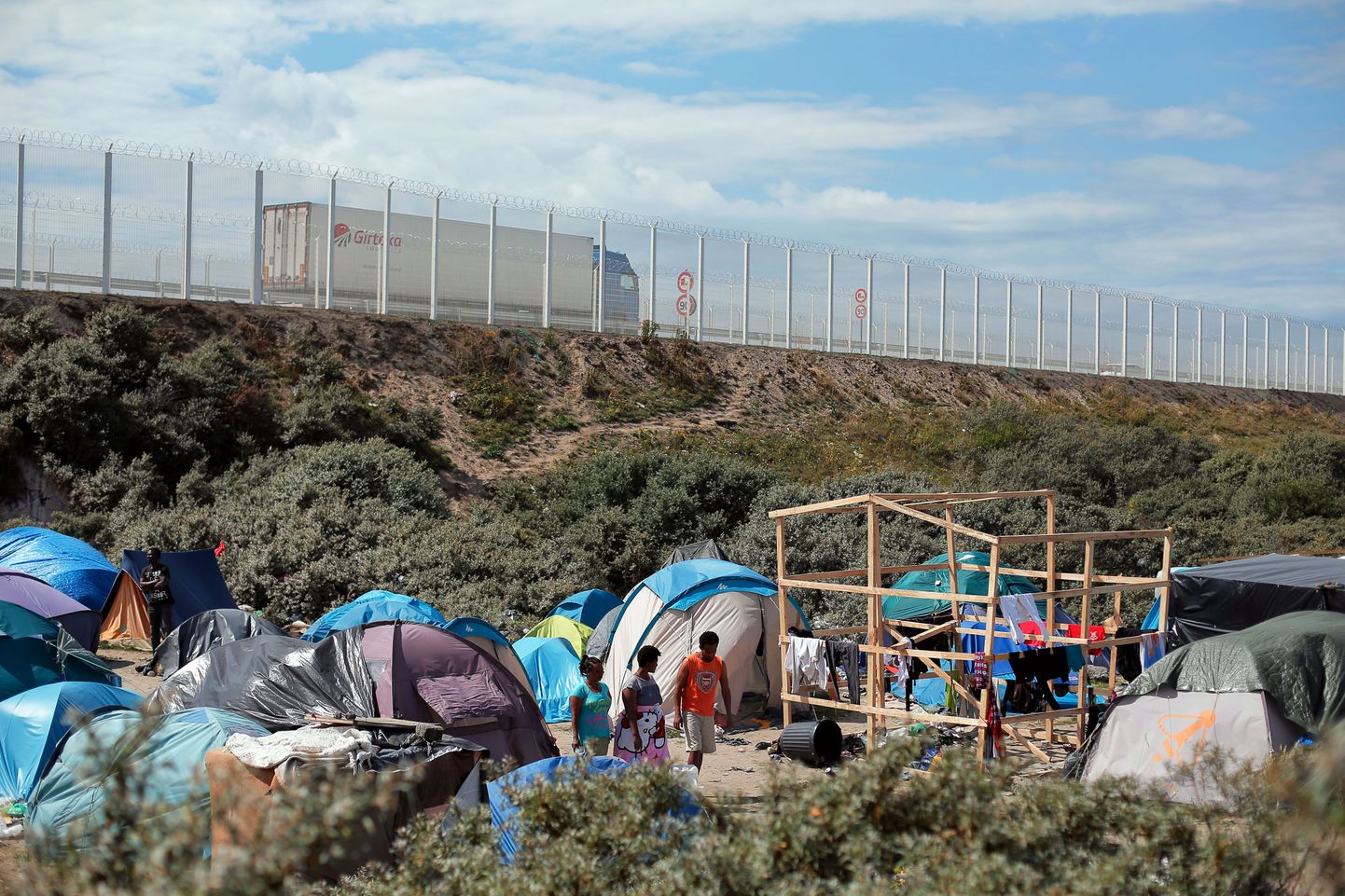 Põgenikelaager Calais' lähistel