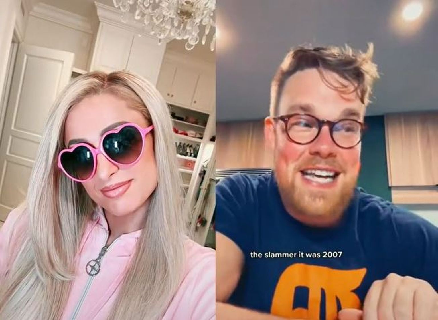 Пэрис Хилтон и тиктокер asapscience, укравший ее очки