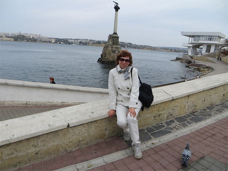 Jeļena Sļusareva komandējumā Krimā 2014. gadā 