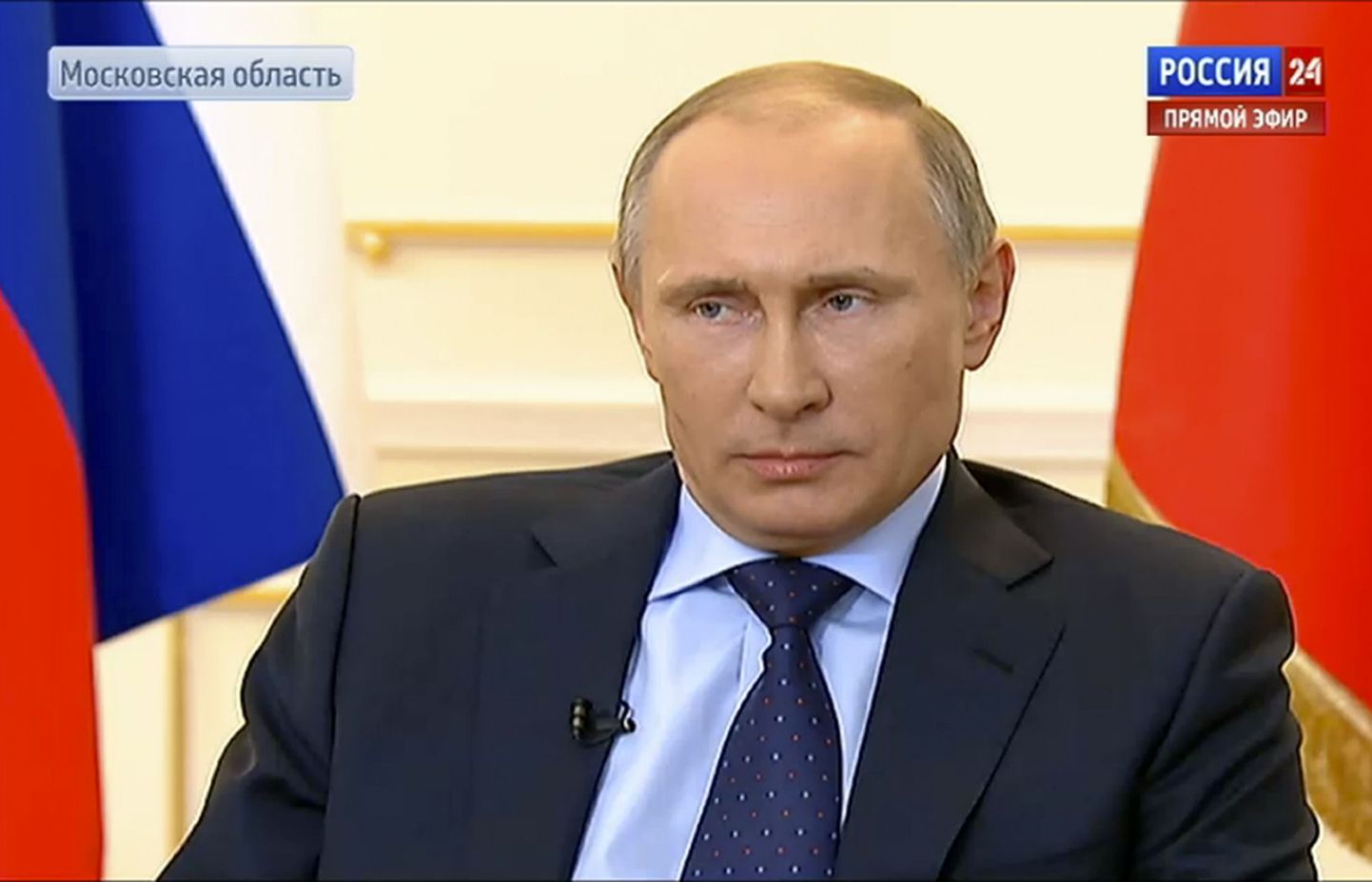 Vladimir Putin telekanali Rossija 24 otse-eetris.