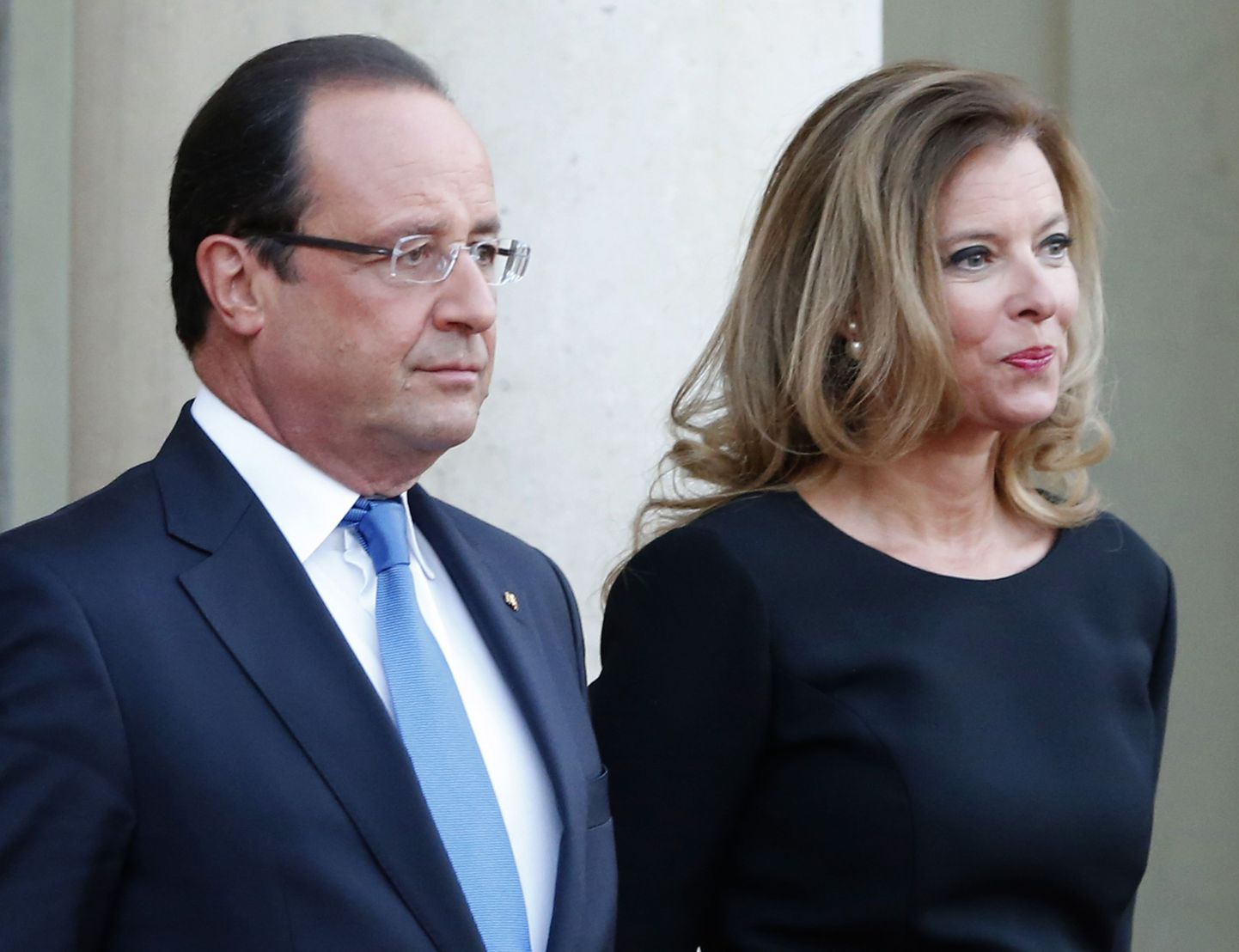 2013. aasta septembris tehtud foto, kus peal Prantsuse president François  Hollande ja tolleaegne esileedi Valérie  Trierweiler.