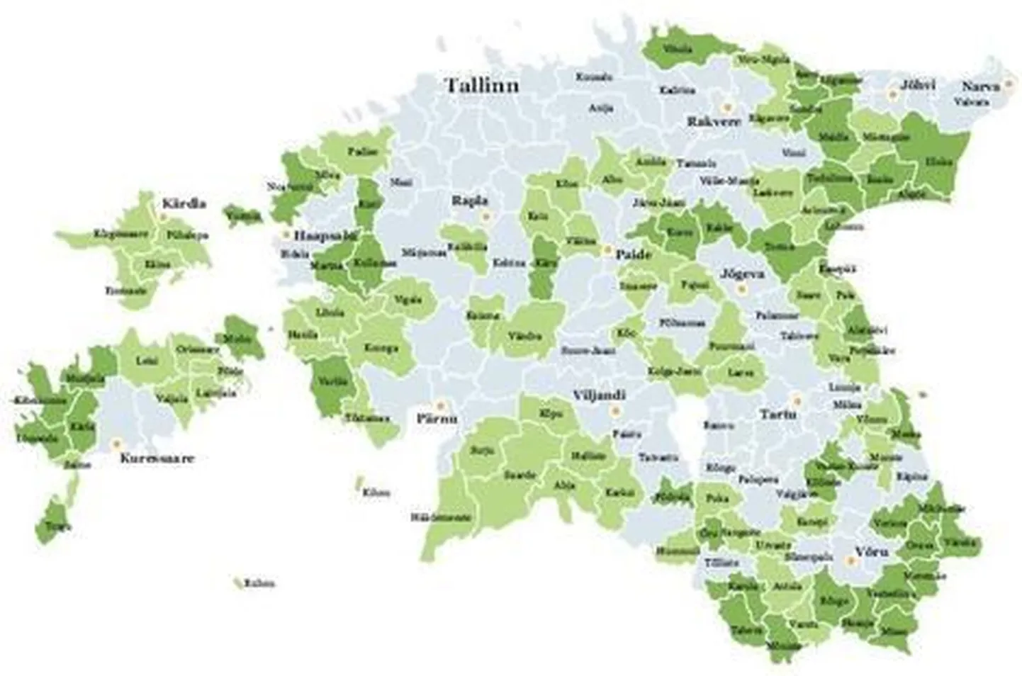 Карта Эстонии. Иллюстративное фото.