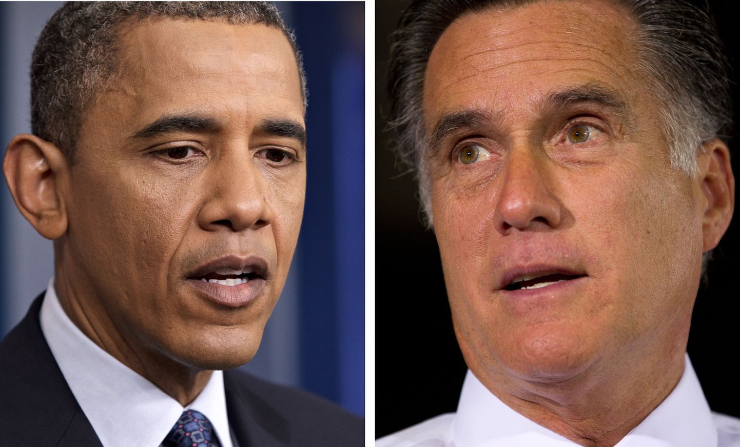 USA president Barack Obama (vasakul) ja endine Massachussettsi kuberner Mitt Romney.