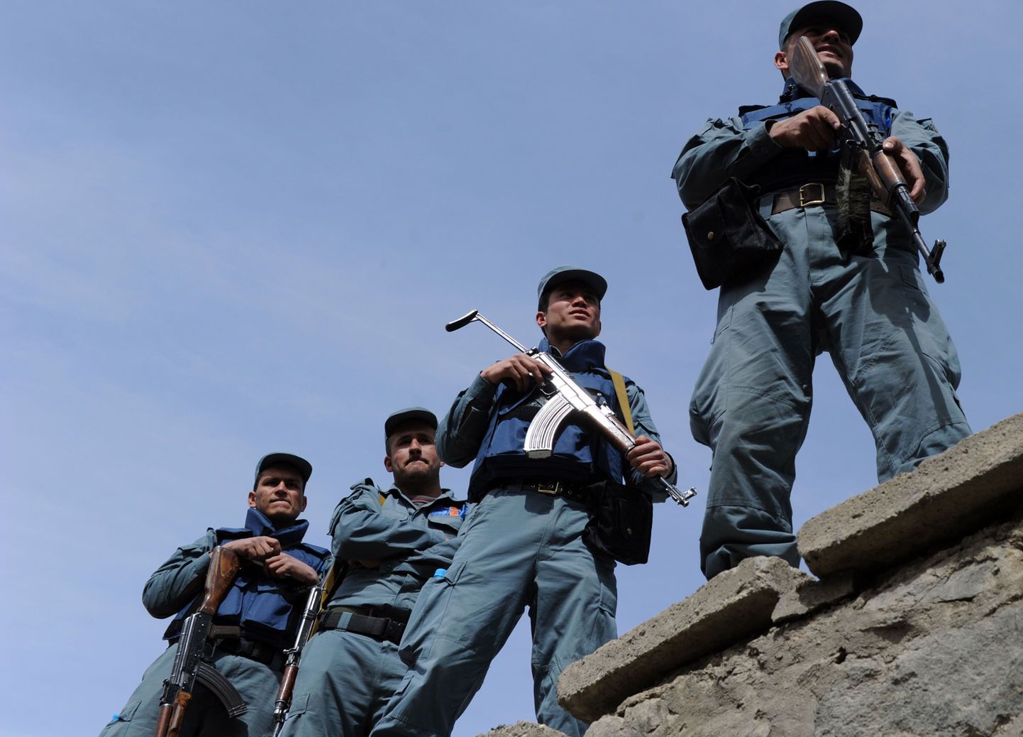 Afgaani julgeolekutöötajad Kabulis korda hoidmas.