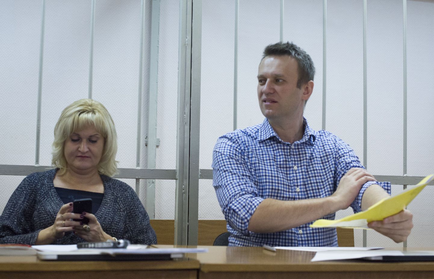 Opositsionäär Aleksei Navalnõi  Zamoskvoretski kohtus 21. oktoobril.