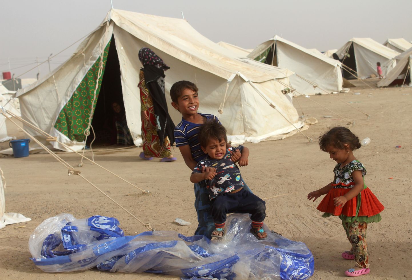 Fallujah`st pärit põgenike lapsed laagris.
