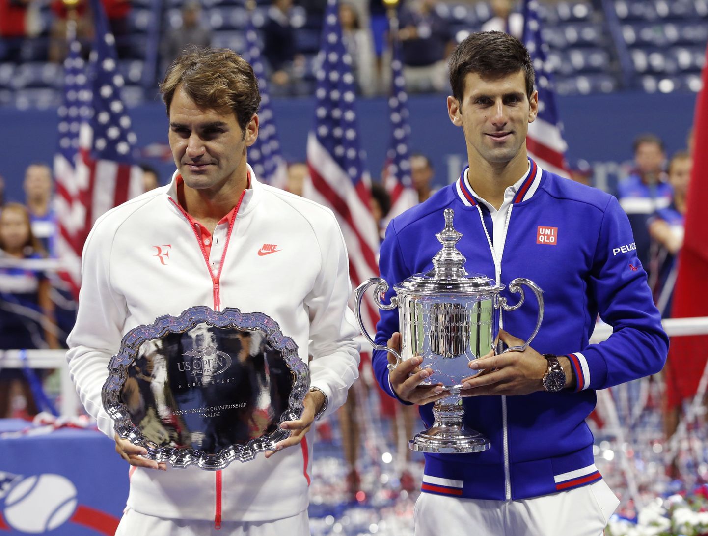 Roger Federer ja Novak Djokovic.