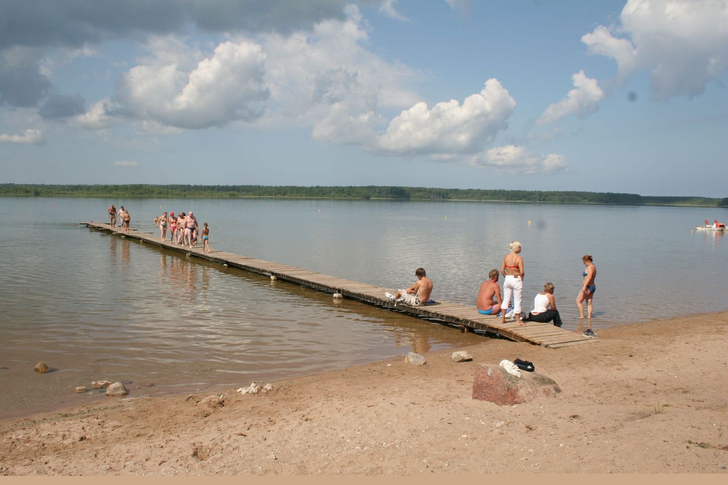 Keskpäevane Karujärve rand Saaremaal.