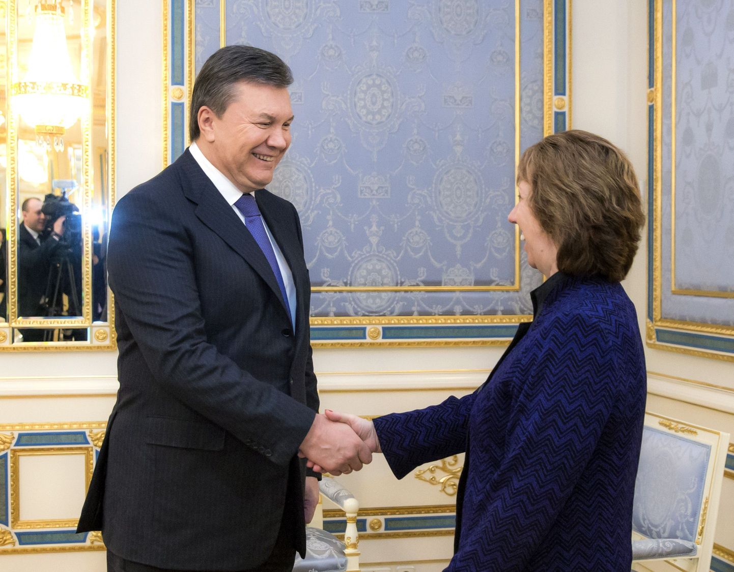 Ukraina president Viktor Janukovõtš kohtus täna Kiievis ELi välispoliitikajuhi Catherine Ashtoniga.