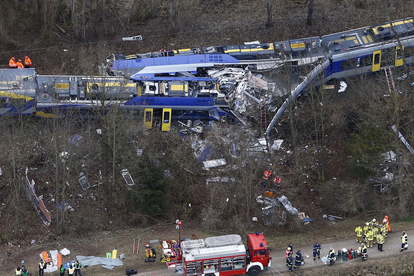 Столкновение поездов в Баварии.