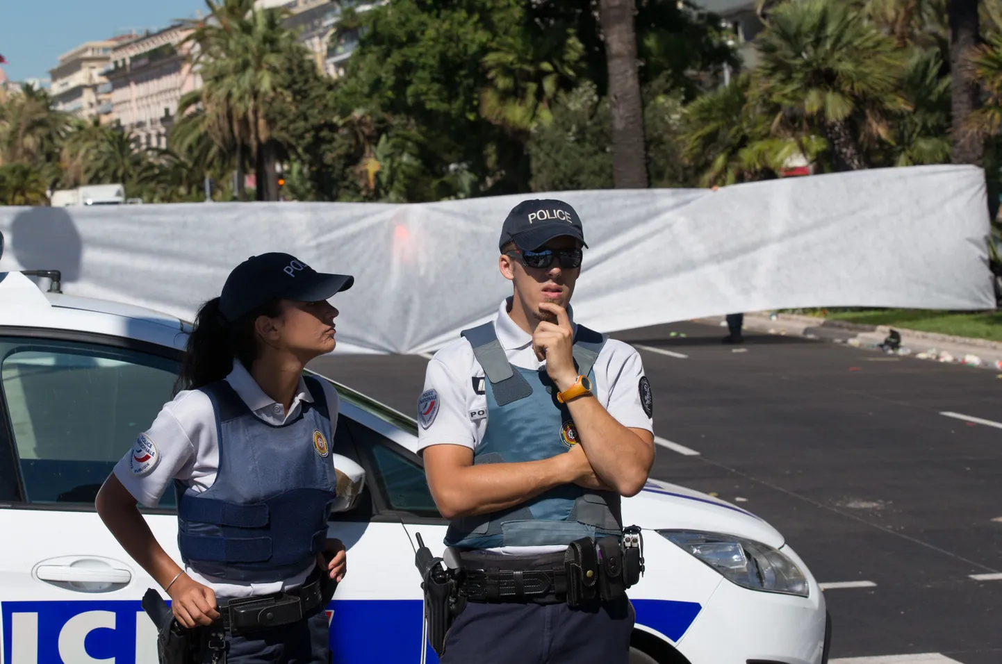 Французская полиция в Ницце.