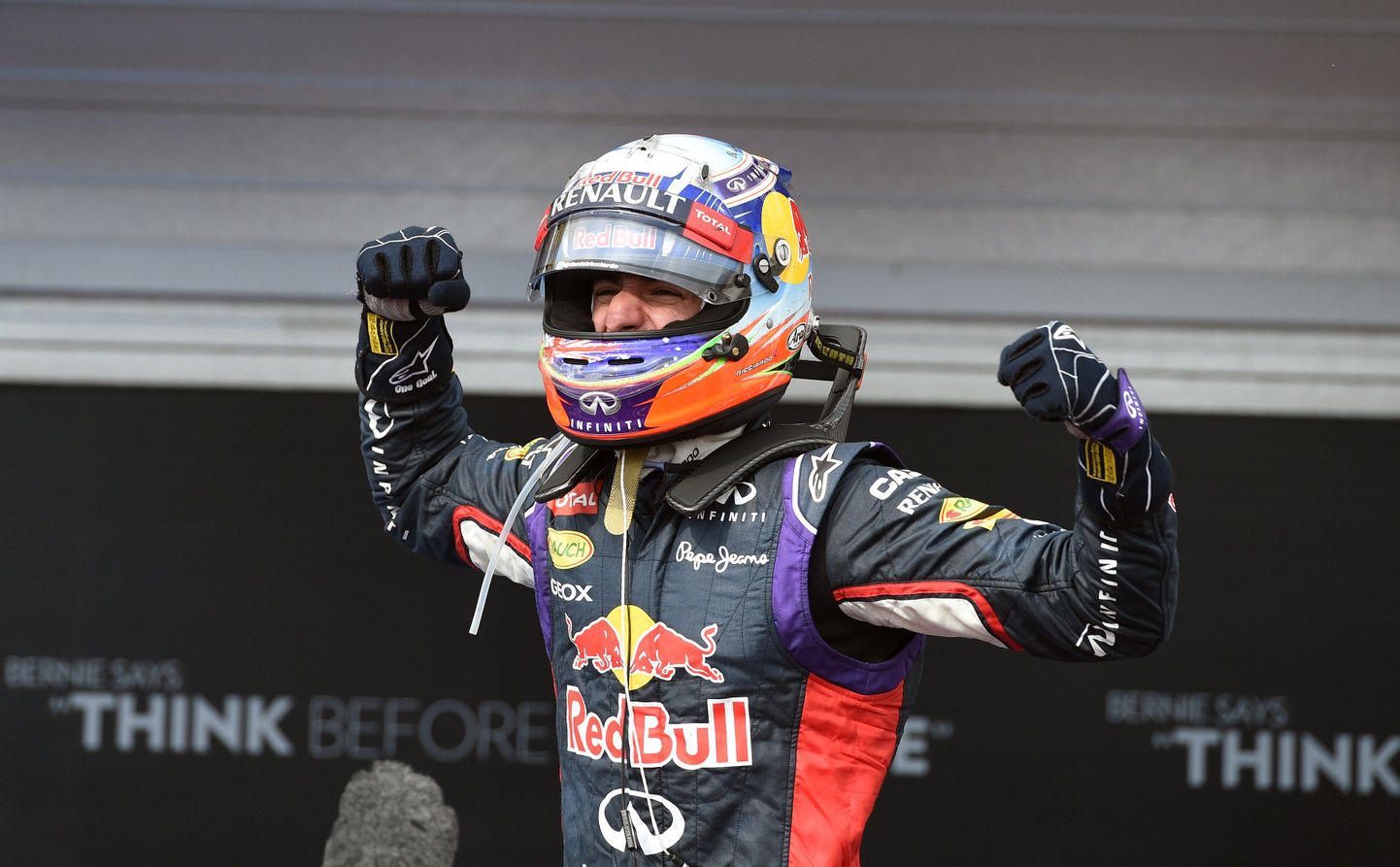 Võidukas Daniel Ricciardo.