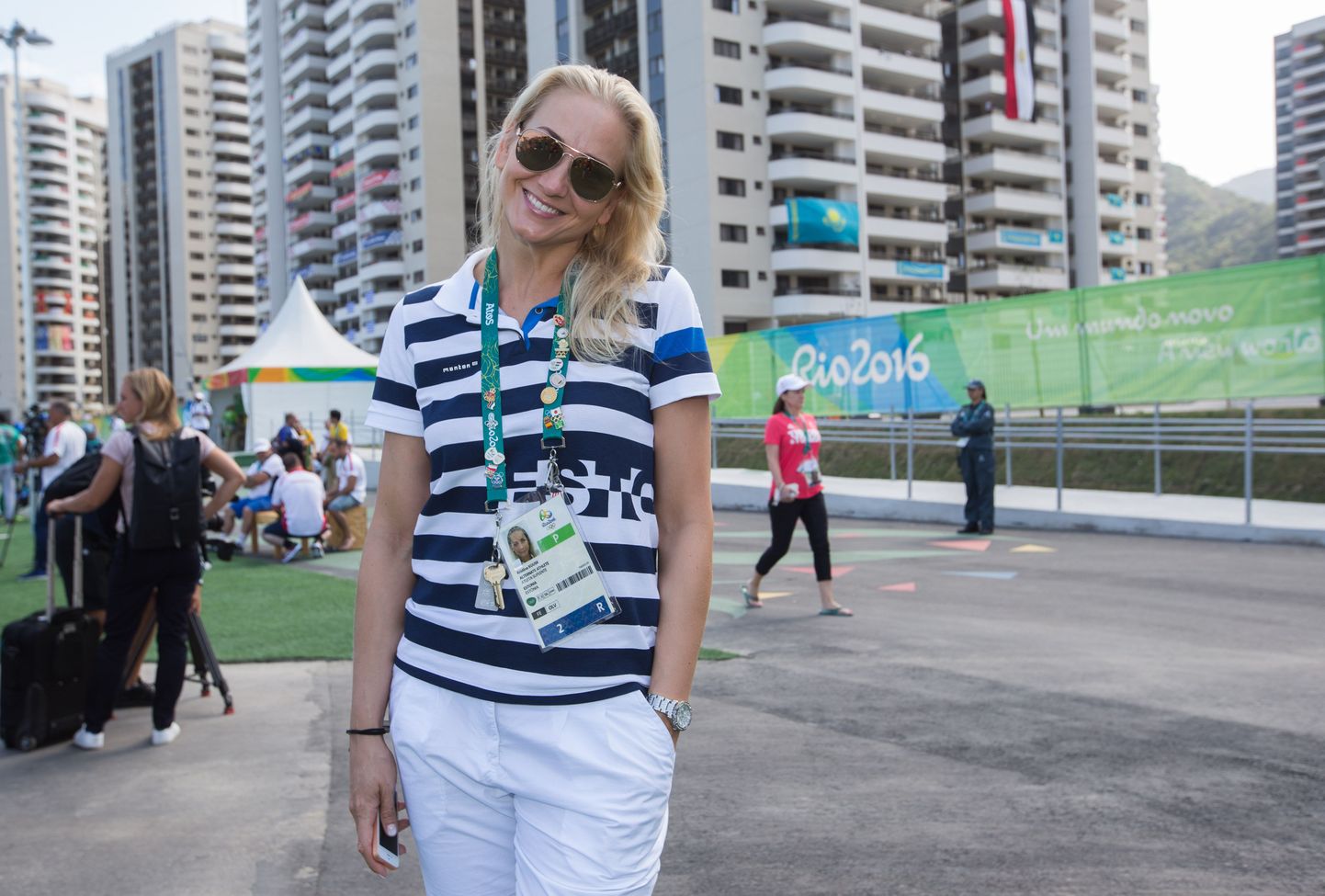 Kristina Kuusk augustis Rio de Janeiro olümpiaküla juures.
