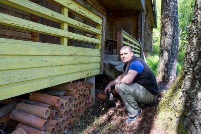 Saun, mille alt kuueaastane poiss leiti. Foto: Elmo Riig / Sakala.