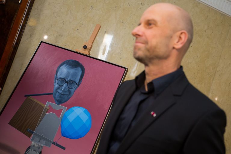 Kaido Ole portree president Toomas Hendrik Ilvesest esitlemine.