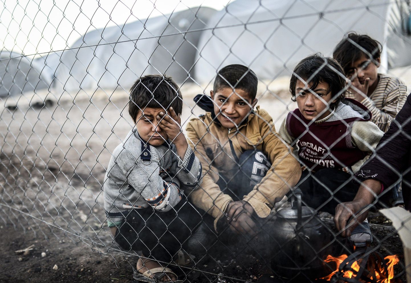 Põgenenud kurdid Türgis asuvas põgenikelaagris.