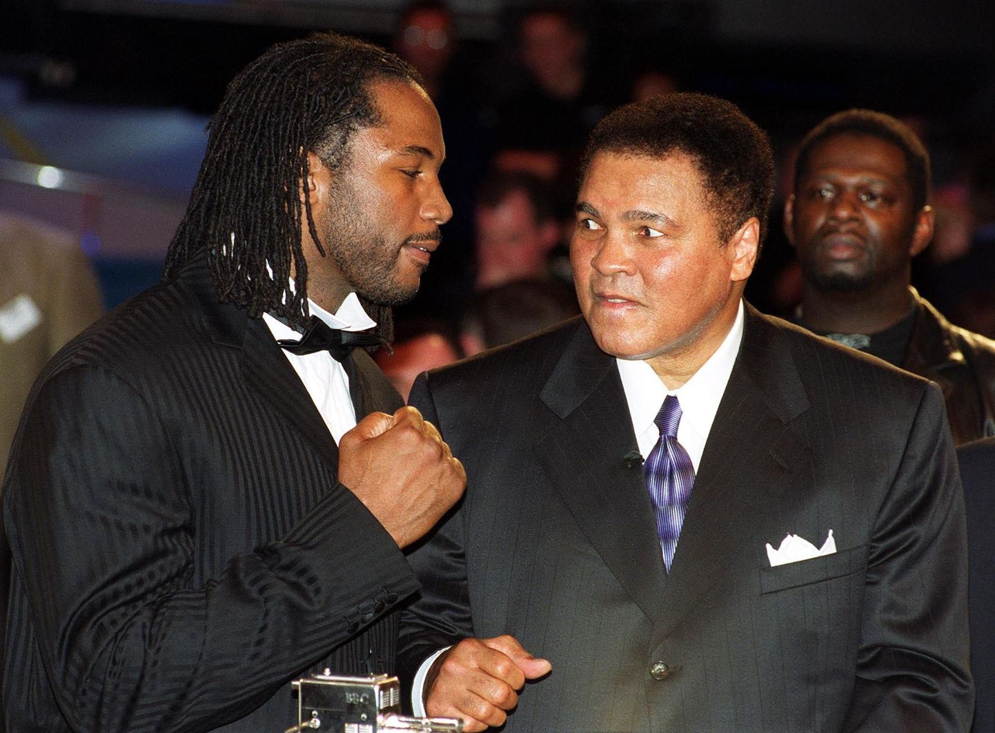 Lennox Lewis (vasakul) ja Muhammad Ali.