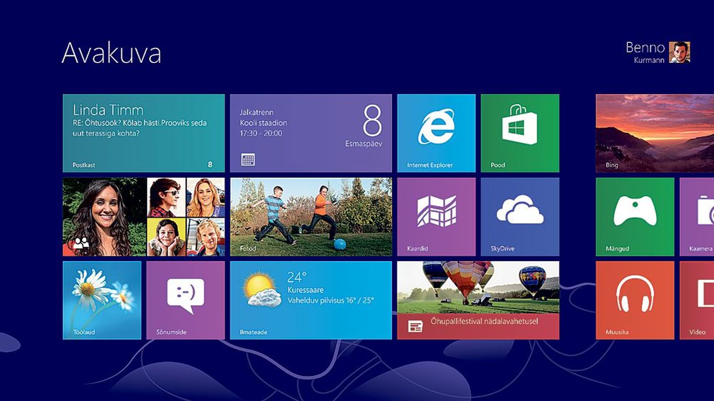 Microsofti uus operatsioonisüsteem Windows 8 on ka eesti keeles.