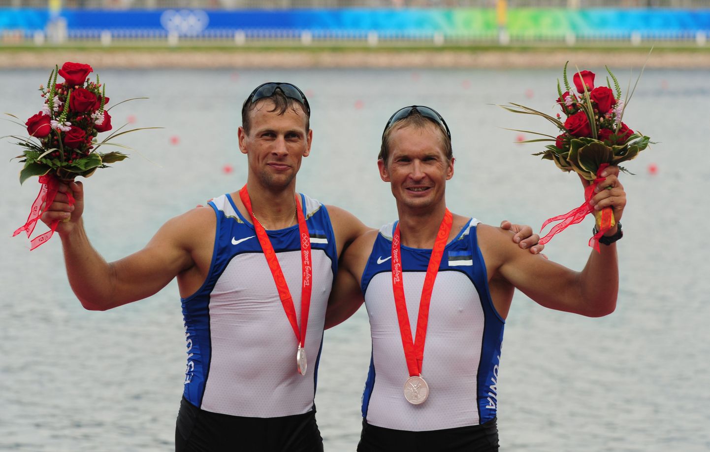 Sõudjad Tõnu Endrekson (vasakul) ja Jüri Jaanson Pekingi olümpiamängudel.