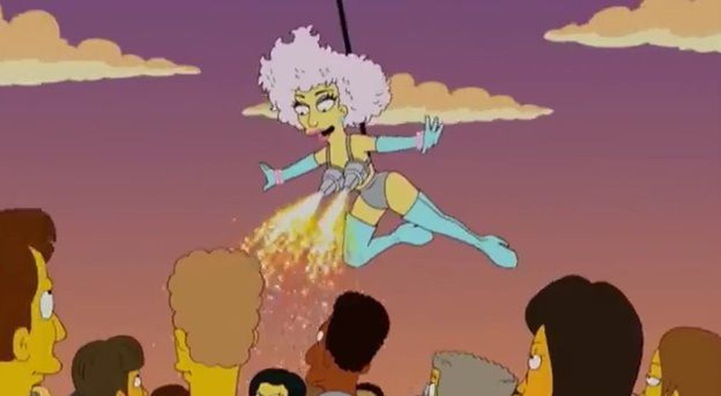 Lady Gaga astus üles Simpsonites