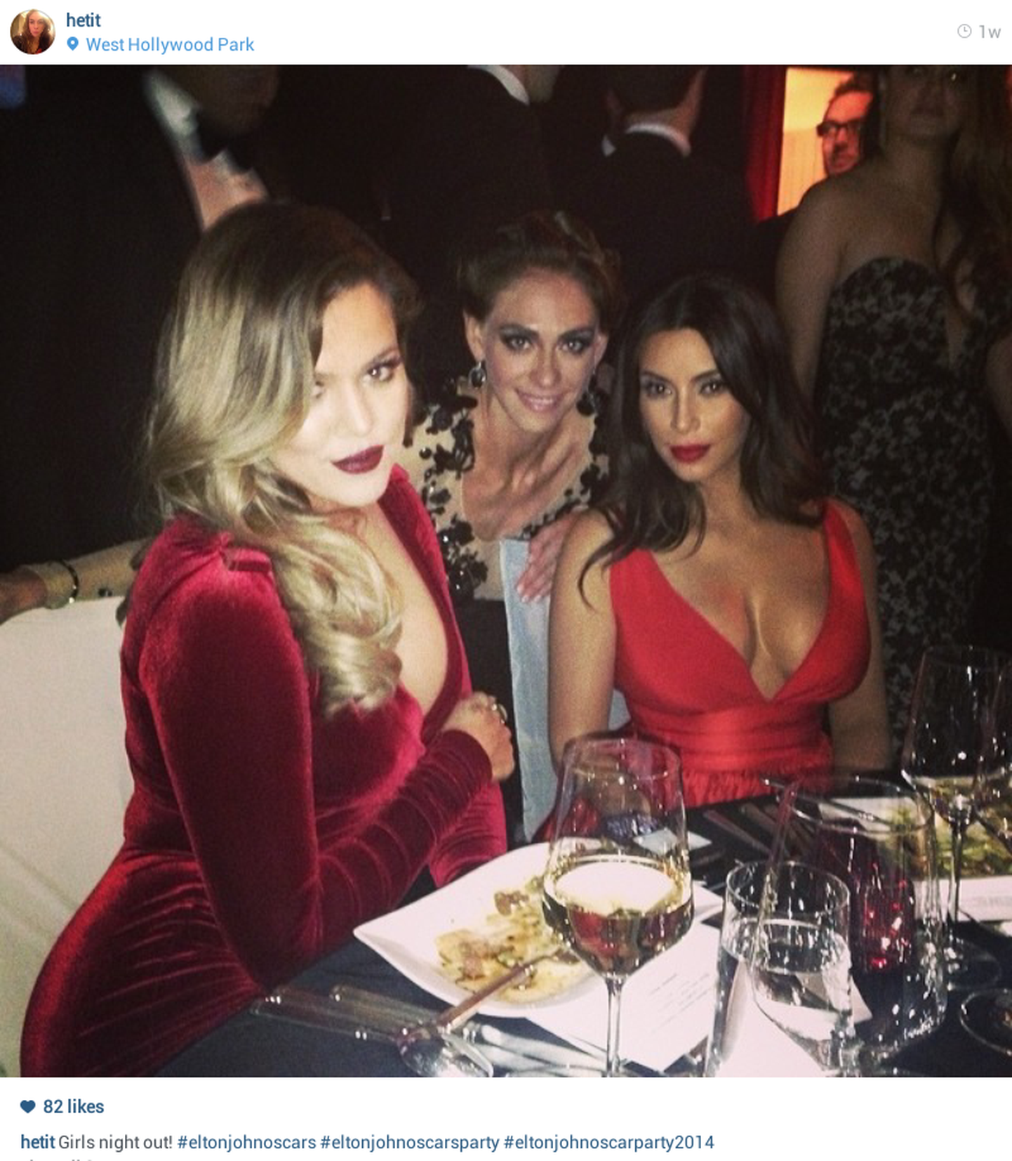 Heti Tulve koos õdede Kim ja Kourtney Kardashianiga