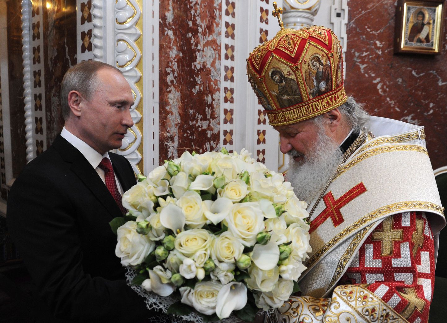 Президент России Владимир Путин и патриарх Кирилл.