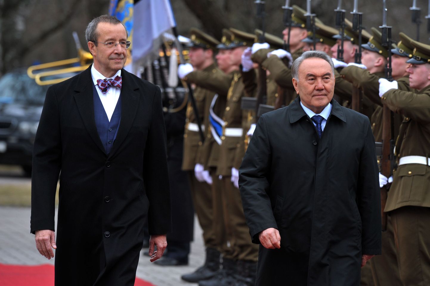 President Toomas Hendrik Ilves ja Kasahstani riigipea Nursultan Nazarbajev Kadriorus.