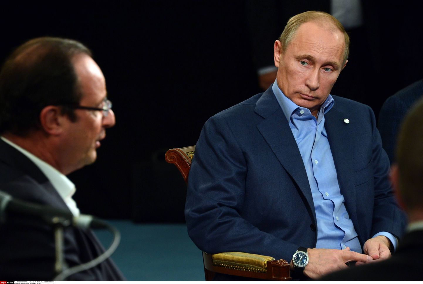 Prantsusmaa president Francois Hollande (vasakul)ja Venemaa riigipea Vladimir Putin.