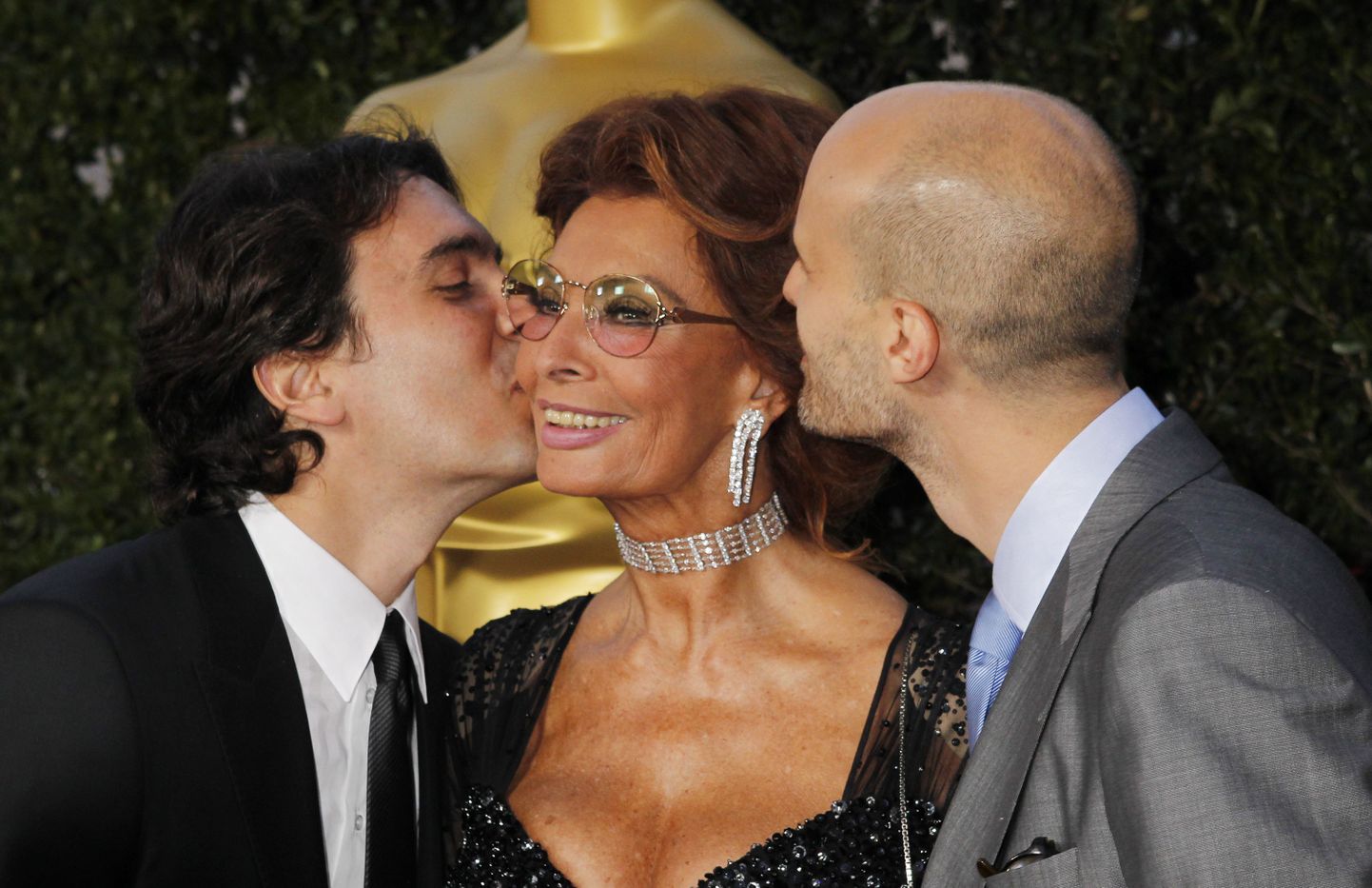 Sophia Loren koos poegade Carlo Ponti (vasakul) ja Edoardo Pontiga
