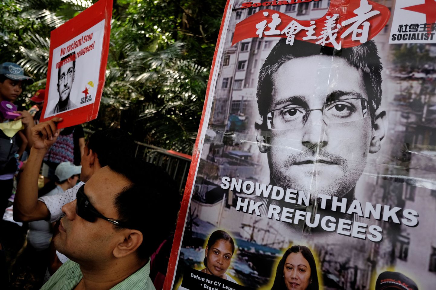 Edward Snowdeni toetusmeeleavaldus Hongkongis.