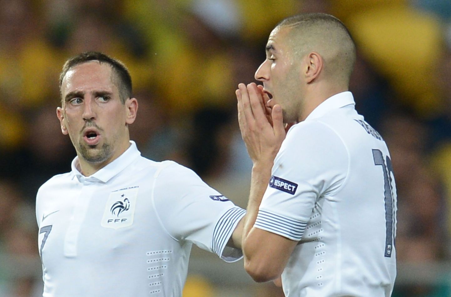 Franck Ribery (vasakul) ja Karim Benzema.