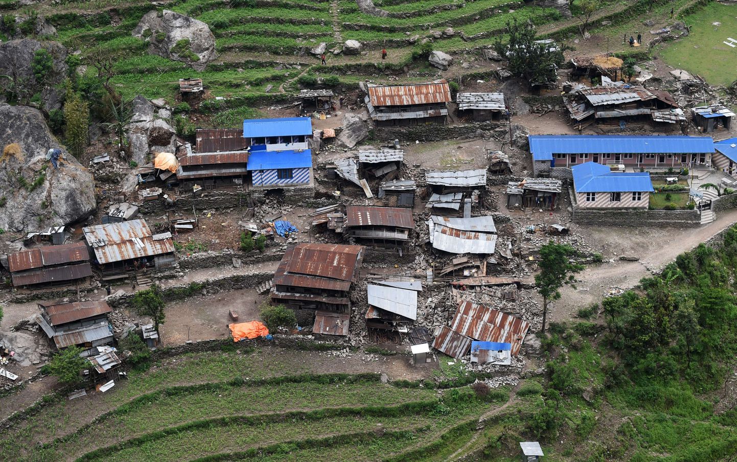 Maavärinast räsitud Nepal.