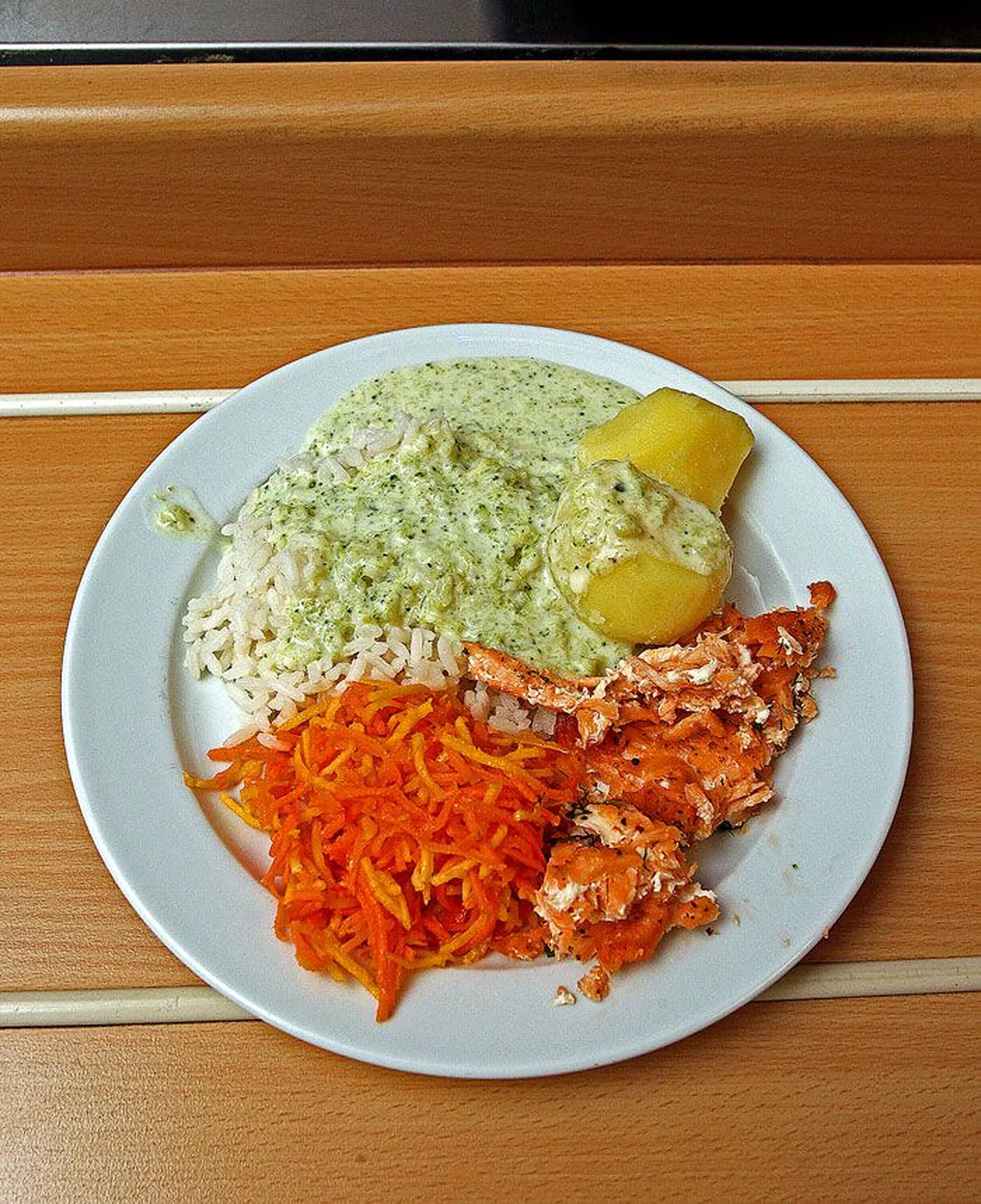 Kommerts-gümnaasium
• Ahjulõhe brokoli-koorekastmes, keskmine hinne 7,6
• Puuviljakissell vahukoorega (eelmise päeva menüüst), keskmine hinne 8,6
• Kõikide kommertsgümnaasiumi lõunate keskmine hinne 6,7
• Toitlustaja Baltic Restaurants 
Estonia