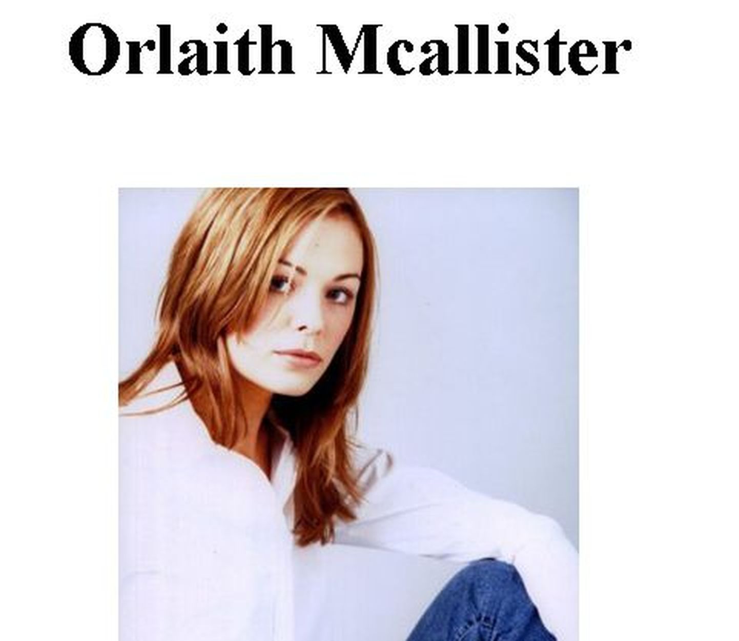 Pilt Orlaith McAllisteri kodulehelt