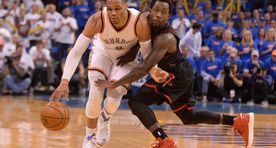 Westbrooki järjekordne kolmikduubel tõi Oklahomale seerias esimese võidu