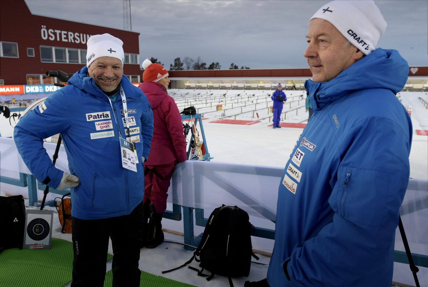 Asko Nuutinen (paremal) koos Soome laskesuusakoondise peatreeneri Antti Leppaga.