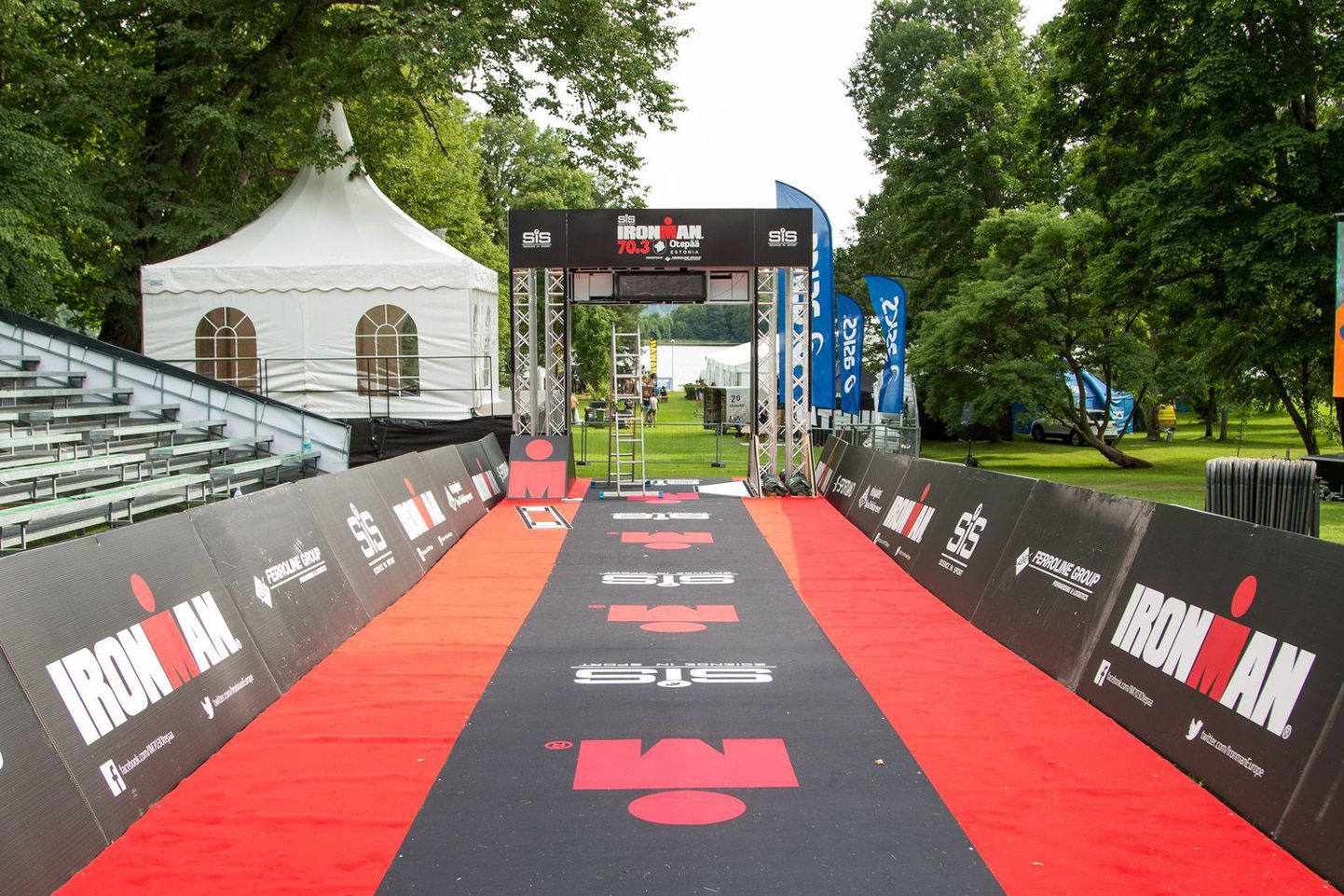 Baltimaade suurim triatlonifestival on valmis sportlasi ja pealtvaatajaid vastu võtma. Pilt on tehtud neljapäeval.