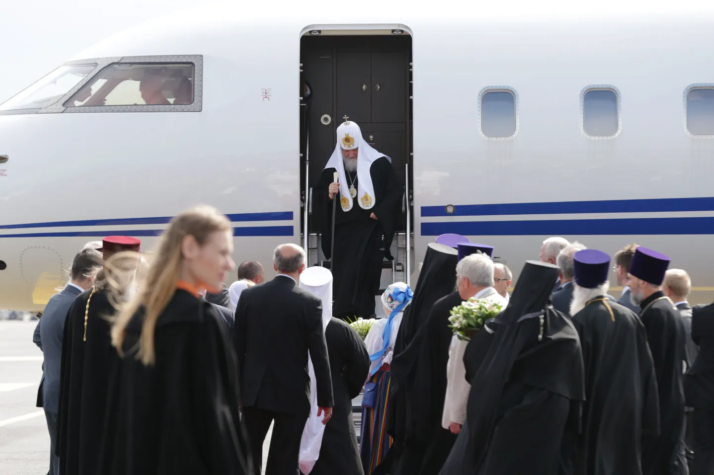 Patriarh Kirill 2013. aasta juunis Eesti viidi alguses Tallinna lennujaamas.