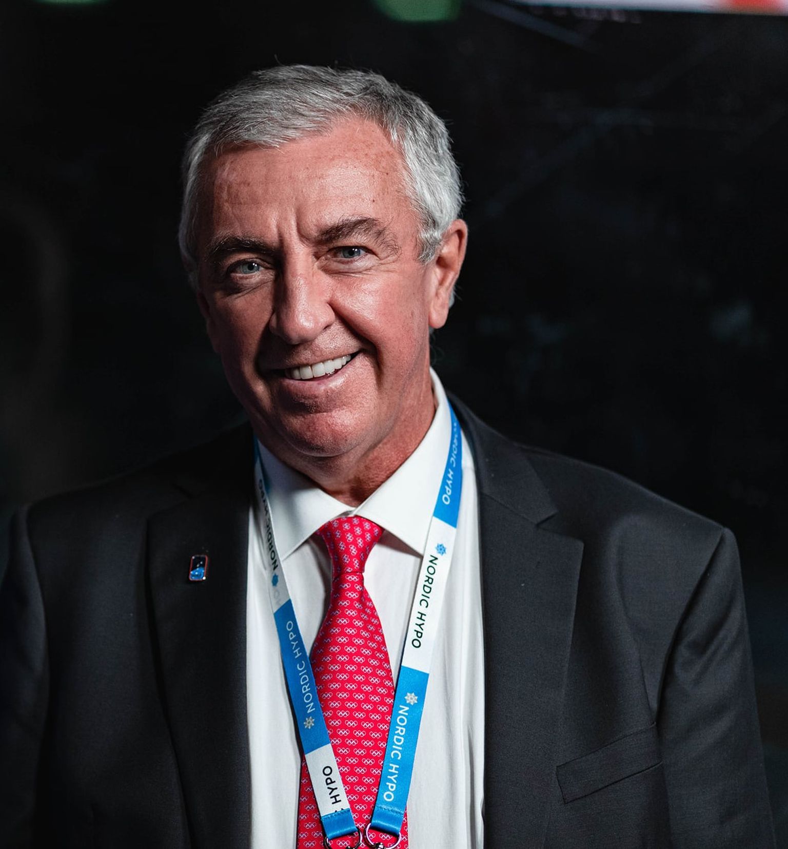 IIHFi president Luc Tardif külastas Balti turniiril Eesti - Leedu kohtumist.