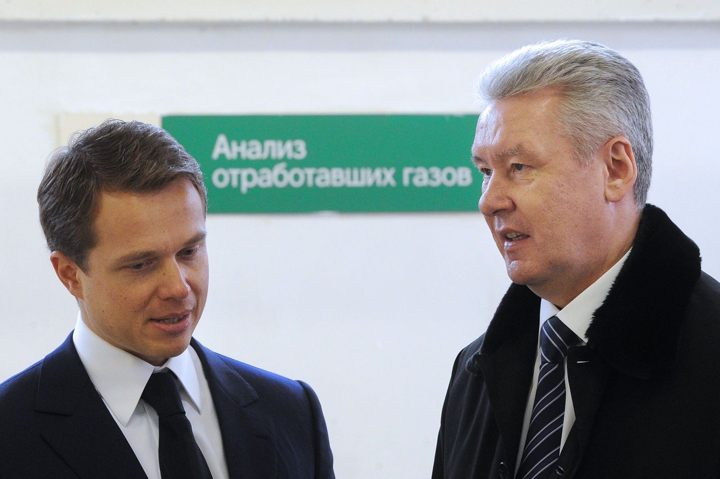 Moskva linnapea Sergei Sobjanin koos aselinnapea Maksim Liksutoviga (vasakul).