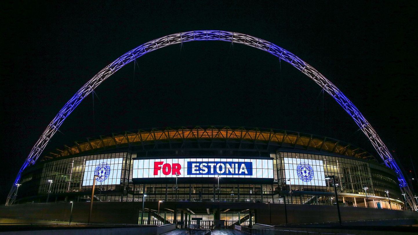 Wembley staadioni Eesti värvides.