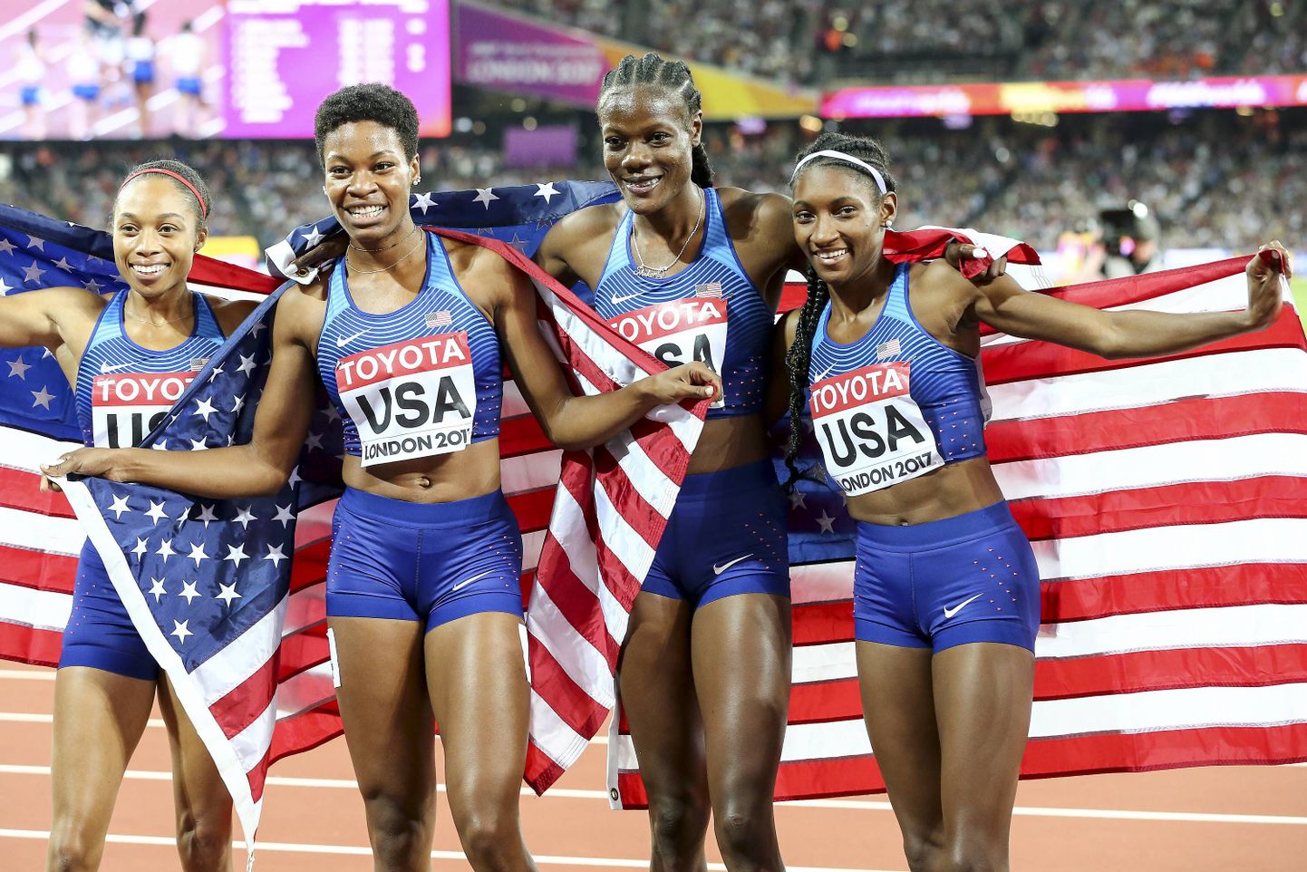MMi viimase kulla tõi USA-le 4x400 meetri jooksus naiste teatenelik.