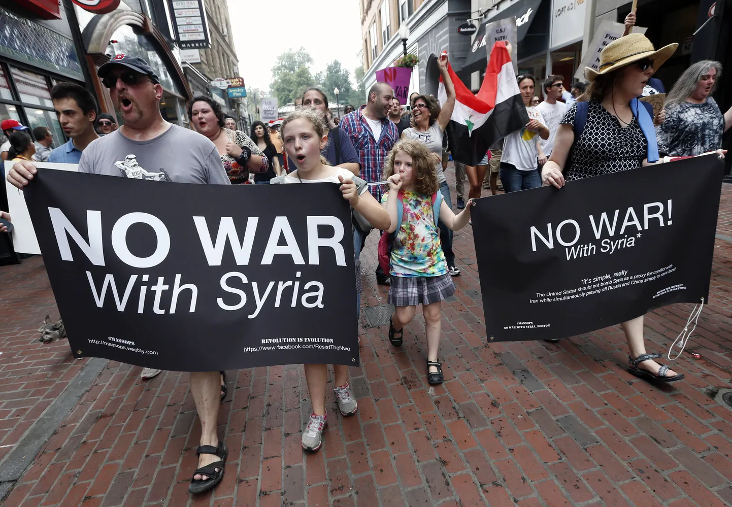 Eile toimus Bostonis Süüria ründamise vastane meeleavaldus.