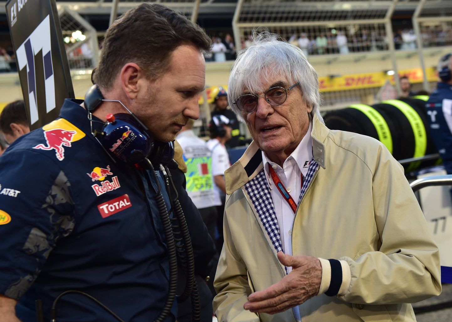Mina räägin, sina kuulad: nii peaksid vormel-1 sarjas asjad käima Bernie Ecclestone'i (paremal) arvates. Vasakul Red Bulli tiimijuht Christian Horner.
